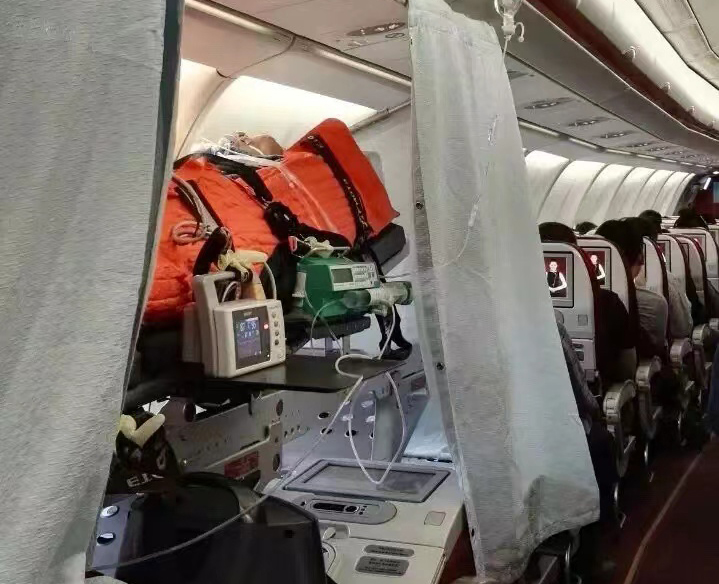克东县跨国医疗包机、航空担架